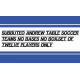 Subbuteo Andrew Table Soccer Teams no Bases no Box,set of twelve players only